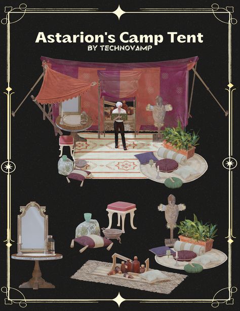 Bg3 Companions, Ts4 Cc Free, Sims 4 Interior Cc, Sims 4 Interior, Sims 4 Cc Sims, Sims 4 Royal, Camp Tent, Sims Custom Content, Baldurs Gate