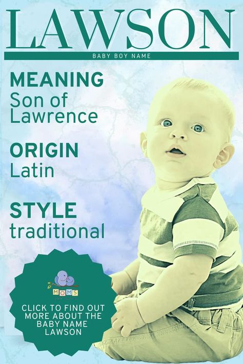 Lawson is a common surname, but it's reemerging as a popular given name as well. And why not? It's as fitting for a cowboy as it is a scientific scholar, and if your baby's father happens to be named Lawrence, it's the ultimate honor. It also pairs well with both classic and modern middle names. #boyname #babyname L Baby Boy Names, Boy Middle Names, Boy Name Meanings, Baby Name Meaning, Boys Names, Middle Names, Creative Names, Greek And Roman Mythology, Baby Names And Meanings