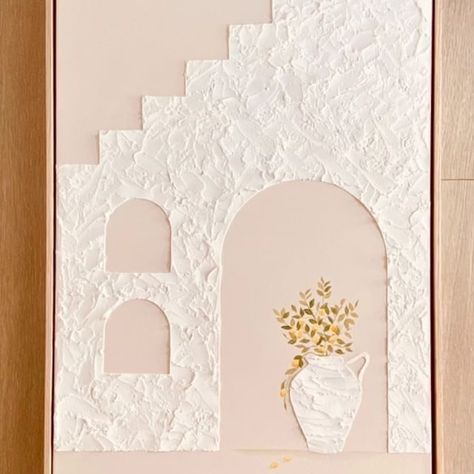 Art by Shony (@artbyshony) • Instagram photos and videos Golden Fruit, Textured Paper Art, Mediterranean Villa, California Wall Art, Diy Canvas Wall Art, Flower Art Drawing, Clay Wall Art, Abstract Art Painting Diy, Textured Canvas Art