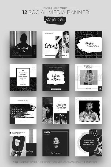 Black & White Social Media Designs Premium Social Media Template Big Screenshot Instagram Design Layout, Instagram Feed Layout, Desain Editorial, Instagram Template Design, Instagram Grid, Social Media Designs, Instagram Layout, Instagram Feed Inspiration, Social Media Design Inspiration