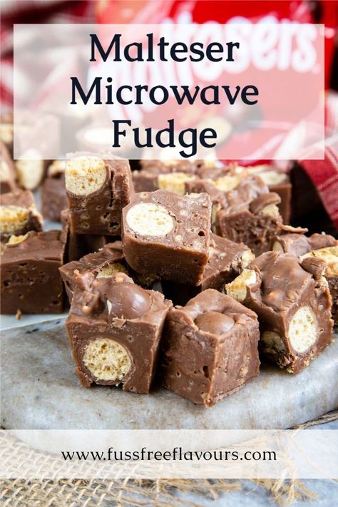 Chocolate Fudge with malt balls Microwave Chocolate Fudge, Microwave Desserts, Easy Fudge Recipe, Microwave Dessert, How To Make Fudge, Easy Fudge, Kid Friendly Dessert, Microwave Fudge, Dessert Recipes For Kids