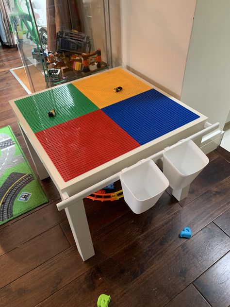 Lack Lego Table, Diy Lego Table, Lego Table Ikea, Lego Room Decor, Lego Table Diy, Ikea Lack Table, Lack Table, Diy Lego, Table Ikea