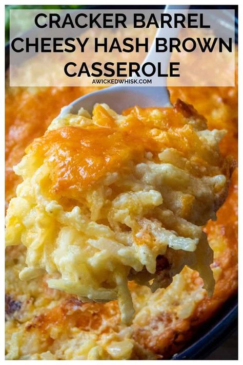 Cheesy Shredded Potato Casserole, Cheesy Baked Hashbrowns, Cracker Barrel Cheesy Hashbrowns, Southern Living Hashbrown Casserole, Cheesy Potatoes Shredded, Cheesy Potatoes Cracker Barrel, Hashbtoen Casserole, Cracker Barrell Hash Browns, Hash Brown Casserole Easy