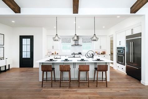 29 Ideas for the Perfect Kitchen Island with Seating - Build Beautiful Square Kitchen Island With Seating For 4, Kitchen Island Length For 4 Seats, Island With Additional Islsnd Seating Attached, Kitchen Island With Sink And Seating Farmhouse, L Shaped Island With Seating, Large Kitchen Island With Seating Table & Bar Stools, Big Kitchen Design, Sleek Kitchen Design, Luxury Kitchen Island