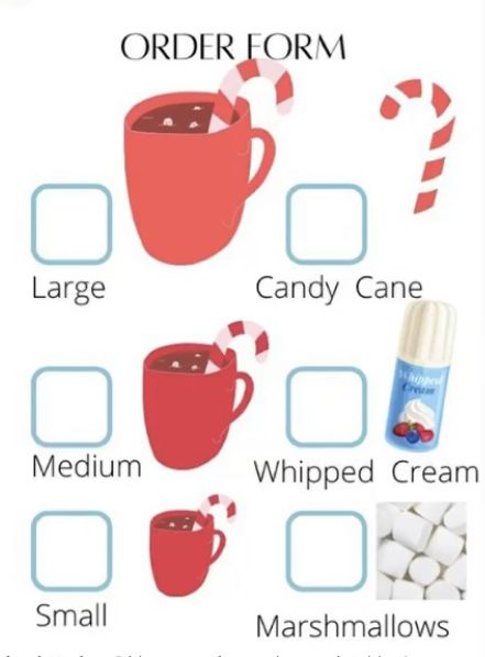 Hot Chocolate Shop Dramatic Play, Hot Cocoa Stand Preschool, Pretend Hot Chocolate Dramatic Play, Hot Cocoa Activities For Toddlers, Hot Chocolate Crafts Preschool, Hot Cocoa Theme Preschool, Hot Coco Dramatic Play Center, Hot Cocoa Dramatic Play Preschool, Hot Cocoa Station For Kids