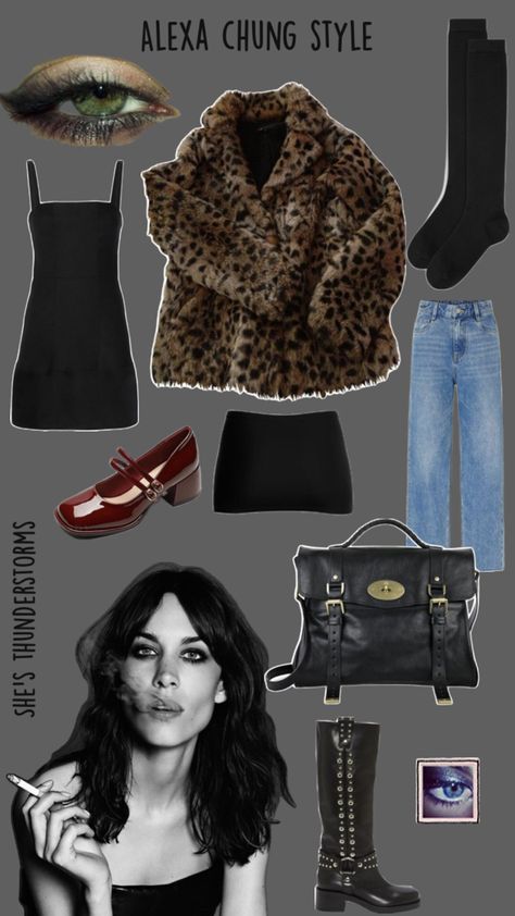 #Style#Alexachung Alexa Chung Aesthetic, Alexa Chung Style Winter, Alexa Chung Outfits, Cherry Core, Debut Photoshoot, Alexa Chung Style, Outfits 2000s, Casual Street Wear, Celebrity Faces