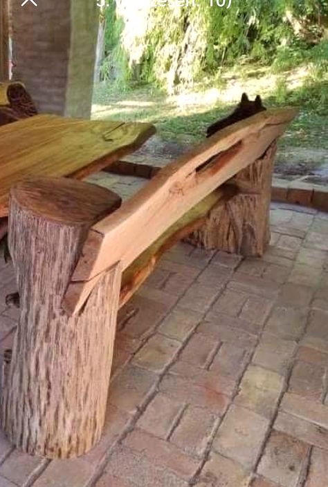 Log Benches Outdoor, Log Benches, Tree Chair, Log Chairs, Outdoor Restaurant Patio, Chainsaw Wood Carving, Log Bench, Wood Bench Outdoor, Log Table