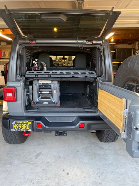 2019 JL Rear Cargo Shelf | Page 2 | 2018+ Jeep Wrangler Forums (JL / JLU) - Rubicon, Sahara, Sport, Unlimited - JLwranglerforums.com Jeep Wrangler Storage Ideas, Overlanding Jeep, Wrangler Jl Accessories, Jeep Wrangler Overland, Cargo Ideas, Overland Jeep, Jeep Jku, 2018 Jeep Wrangler Unlimited, 2018 Jeep Wrangler