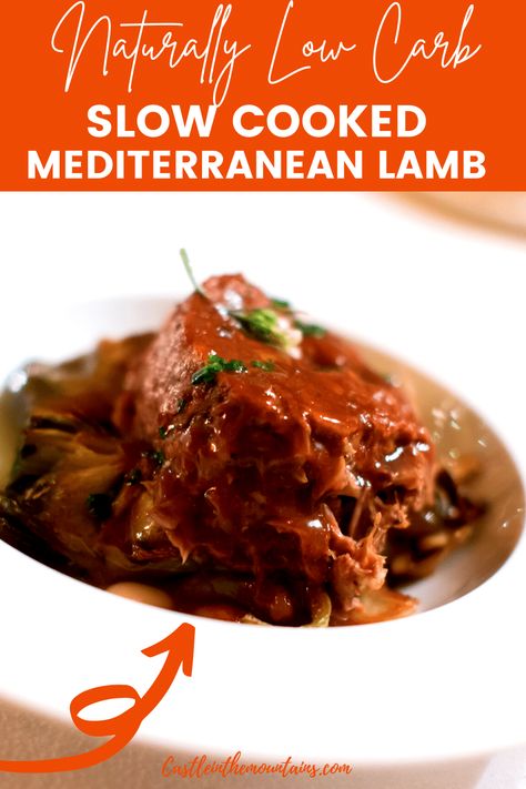 Slow Cooked Mediterranean Lamb - How to make tender lamb. Lamb Leg Slow Cooker, Clay Pot Cooking Recipes, Mediterranean Lamb, Cook Lamb, Lamb Casserole, Boneless Leg Of Lamb, Slow Cooker Lamb, Lamb Recipe, Low Carb Slow Cooker