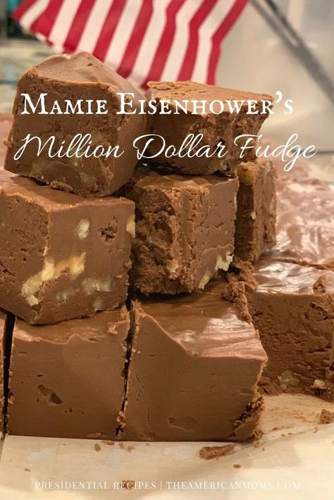 Mamie Eisenhower Fudge, Million Dollar Fudge, Mamie Eisenhower, Best Fudge Recipe, Marshmallow Fudge, Old Fashioned Fudge, Homemade Fudge Recipes, Candy Man, Fudge Recipes Chocolate