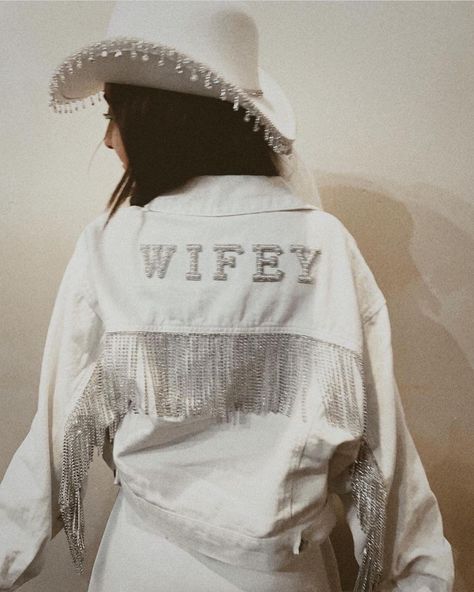 Mrs Jacket, Bachelorette Bride Gifts, Cowgirl Bride, Country Bachelorette, Rodeo Bachelorette, Western Bachelorette, Bride Jacket, Nashville Bachelorette Party, Personalized Jacket