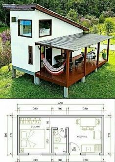 Tiny House Design Interior, Tiny House Village, House Design Interior, Tiny House Loft, A Small House, Tiny House Floor Plans, Minimal House Design, Small House Design Plans, Container House Plans