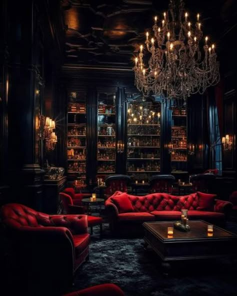 Speakeasy Decor Bar, Dark Academia Interior, Bar Lounge Room, Speakeasy Decor, Speakeasy Bar, Home Bar Rooms, Victorian Home Decor, Easy Decor, Dark Home Decor