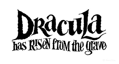 DRACULA HAS RISEN FROM THE GRAVE (1968) movie title #typography #lettering #HammerFilms Title Typography, Title Lettering, Horror Font, Typography Designs, Hammer Films, Christopher Lee, Type Inspiration, Lettering Typography, Typography Lettering