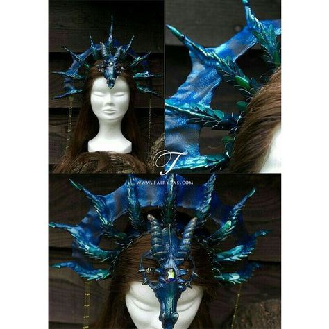 0 Dragon Headdress, Dragon Priest, Water Nymph, Beetle Wings, Dragon Mask, Headpiece Diy, Dragon Costume, Dragon Scales, Dragon Scale