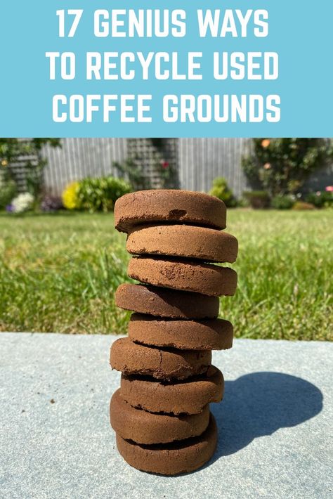 Ways To Reuse Coffee Grounds, Recycle Coffee Grounds, Uses For Coffee Cans, Homemade Coffee Candles, Reuse Coffee Grounds, Rose Food, Large Rock Landscaping, Used Coffee Grounds, Diy Garden Ideas