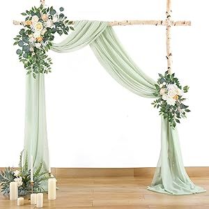 Green Wedding Arch, Wedding Arch Draping, Wedding Drapery, Arch Draping, Wedding Archway, Fun Wedding Decor, Reception Backdrop, Wedding Mint Green, Diy Wedding Backdrop