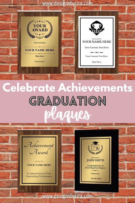 Honor the hard work and dedication of your graduate with a personalized plaque that celebrates their achievements👨‍🎓 🌟   

Visit us at www.designsbylita.com/

#Graduation2024 #SublimatedPlaques #GradGiftIdeas #PersonalizedGraduation #GradDecor #ClassOf2024 Wooden Award, Employee Recognition Awards, Award Plaques, Award Plaque, Custom Awards, Recognition Awards, Employee Recognition, Class Of 2024, Hard Work And Dedication