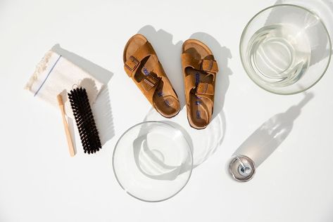 How to clean sandals | Shoe care| BIRKENSTOCK things to know How To Clean Birkenstocks, How To Clean Suede, Hippie Movement, Shoes Hack, Bespoke Shoes, Birkenstock Sandals, Birkenstock Shoes, Me Clean, Nubuck Leather