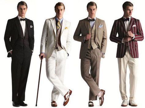 gatsby fashion for men Great Gatsby Outfit Men, Great Gatsby Mens Fashion, Gatsby Party Outfit For Men, 1920 Party Outfit, 1920s Mens Fashion Gatsby, Gatsby Mens Fashion, Great Gatsby Party Outfit, Roaring 20s Party Outfit, Great Gatsby Outfit