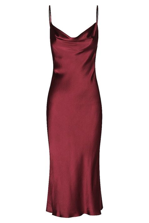 GISELE BIAS COWL MIDI DRESS - WINE Anastasia Outfit, Wine Dresses, God Of Malice, Legacy Of Gods, Wine Dress, Latest Dresses, Shona Joy, Grad Dresses, Burgundy Dress