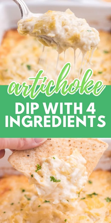 Artichoke Dip No Spinach, Dips With Mayonnaise, Cheesy Artichoke Dip, Recipe With Artichoke, Simple Artichoke Dip, Creamy Artichoke Dip, Shredded Parmesan Recipes, Artichoke Dip Without Cream Cheese, Hot Dip Ideas