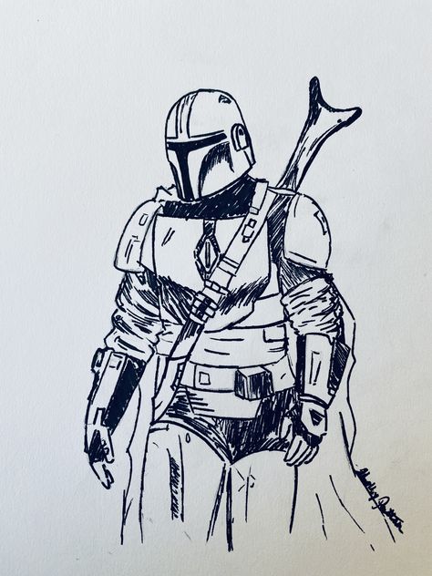 Mandalorian Art, Darth Vader, Star Wars, Humanoid Sketch, Fictional Characters, Quick Saves, Art