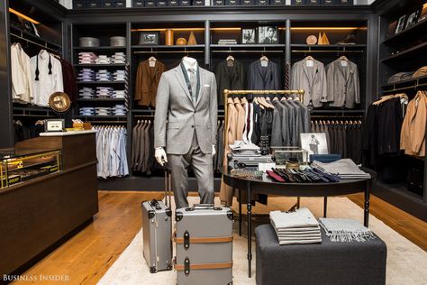 Retail Ideas, Suit Stores, Clothing Store Interior, Clothing Store Design, Store Design Boutique, Phone Store, Mens Clothing Store, Todd Snyder, Men Store