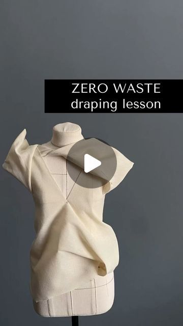 Draping for fashion 🇺🇦 online course on Instagram: "I offer you a task. Draping is a process that requires constant practice. Lessons with limitations, such as a square of fabric, are very effective. This is my favourite practice. In this quick lesson, you need to cut the square diagonally into 1/2 length. The square is 45 cm (1/2 scale). Try not to repeat, but to find your own design. This is a good exercise to learn to get a better feel for the shape. Feel free to tag my page. The full video will be available to my students in the course. #draping #drapinglesson #drapingcourse #drapingcourseonline #drapingtechnique #couturetechniques #fashiondraping #ukrainiandesigner" Draping Techniques Tutorials, Creative Draping Fashion, Constant Practice, Draping Techniques, Fashion Draping, Draping Fashion, Creative Sketches, The Square, Online Course