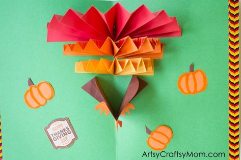 turkey-popup-card-9 Thanksgiving Cards Handmade Kids, Beehive Activities, Diy Thanksgiving Cards, Thanksgiving Cards Handmade, Thanksgiving Crafts Preschool, Thanksgiving Turkey Craft, Stem Ideas, Paper Bag Crafts, Children Crafts