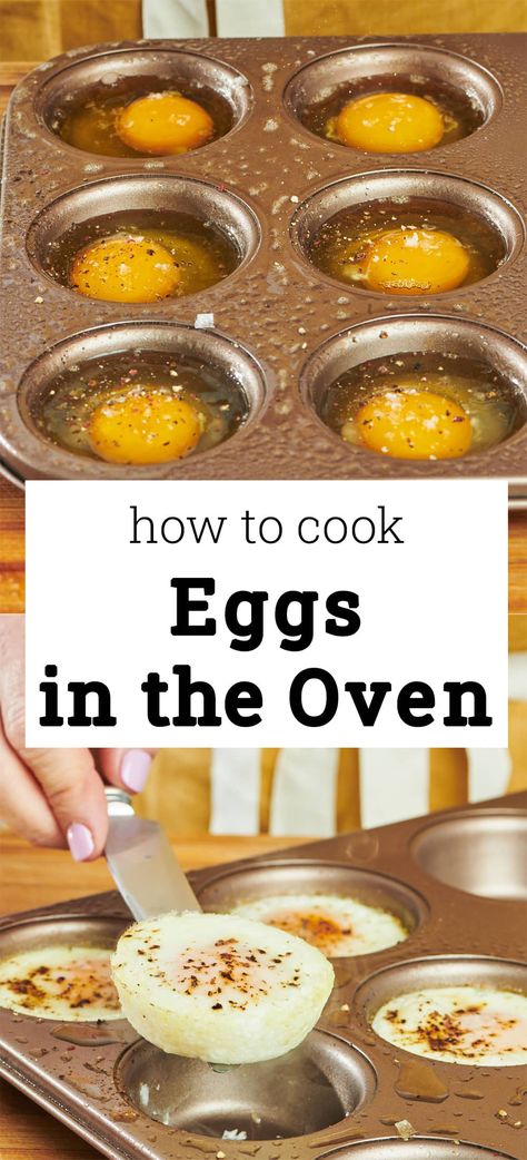 Breakfast Recipes Meal Prep, Eggs In The Oven, Healthy Breakfast Ideas Easy, Make Ahead Breakfast Recipes, Oven Baked Eggs, Eggs In Oven, Oven Food, Ways To Cook Eggs, Egg Sandwich Breakfast