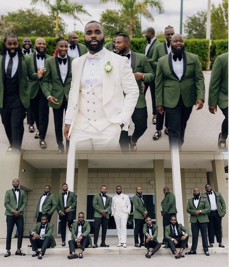 Groomsmen Colors, Emerald Wedding Invitations, Groomsmen Colours, Emerald Wedding Colors, Groom Suit Black, Groomsmen Party, Wedding Groomsmen Attire, Olive Green Weddings, Bone Tattoo