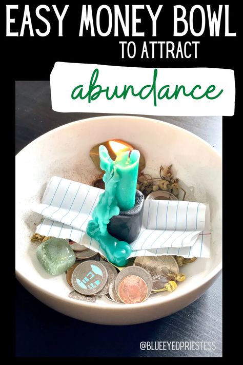 Money Bowl Spell for Abundance Money Bowls Witchcraft, Abundance Bowl Spell, Full Moon Money Bowl, Money Bowl Ideas, Prosperity Bowl For New Year, Money Bowl Witchcraft, Money Bowl Feng Shui, Money Bowl Spell, Feng Shui Money Bowl