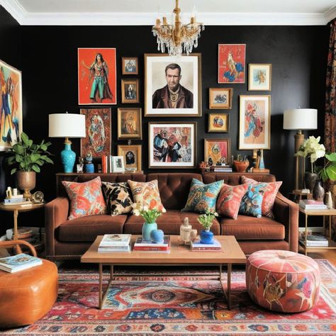 25 Dark Brown Couch Living Room Ideas for a Cozy Space Camel Leather Couch Living Room Ideas, Leather Couch Living Room Modern, Maximalist Living Room Decor, Brown Couch Living Room Ideas, Dark Brown Couch Living Room, Leather Couch Living Room Decor, Dark Brown Couch, Brown Leather Couch Living Room, Maximalist Living Room