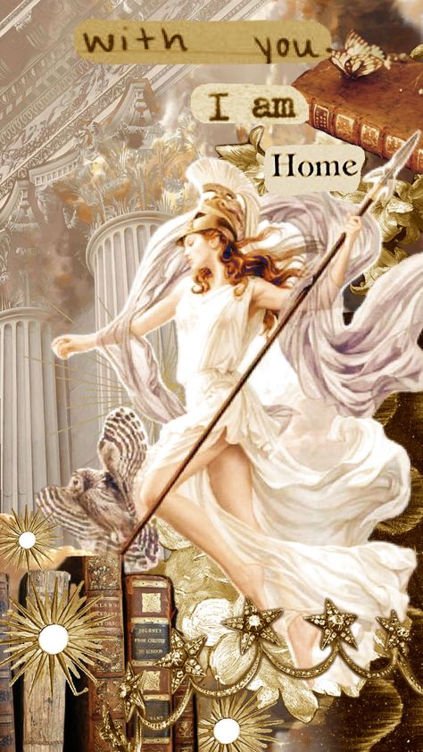 Athena And Aphrodite, Athena Aesthetic, Athena Greek Goddess, Art Academia, Aphrodite Aesthetic, Greek Mythology Gods, Sea Wallpaper, Witchy Wallpaper, Wallpaper Collage