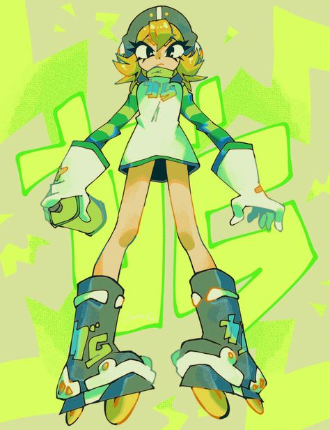 Jet Set Radio Art, Jet Set Radio Future, 2000s Posters, Jet Set Radio, Get Funky, Stylish Art, Retro Futuristic, Cartoon Character Design, Roller Skates