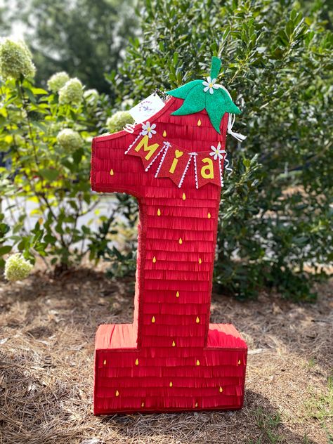 Strawberry Piñata, Princess Jasmine Birthday Party, Princess Jasmine Birthday, Jasmine Birthday, Diy Pinata, Strawberry Party, Baby Shower Fun, Baby Life, Strawberry Shortcake