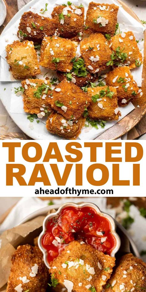 Toasted Ravioli Christmas Tapas, Baptism Food, Friday Dinners, Fall Apps, Ravioli Recipes, Hot Apps, Italian Appetizer, Aldi Finds, Christmas Appetizer