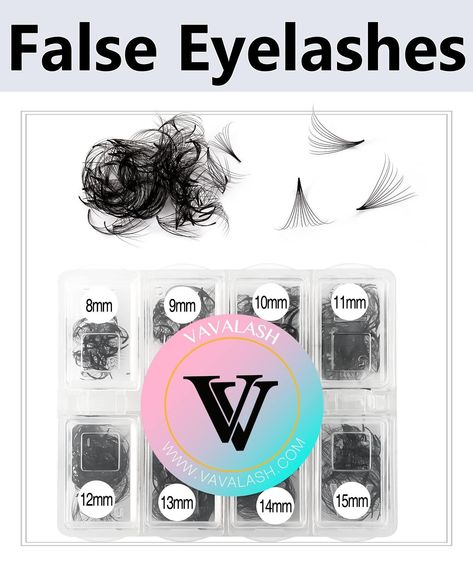 VAVALASH 600 Fans 5D-16D 24D Eyelash Extensions 8-15mm Mixed Length Thin Base Volume Lash Extension(10D-0.07-D-8-15mm) Types Of Eyelash Extensions, Make Your Eyes Look Bigger, Eyes Look Bigger, Eyelash Enhancer, Change Up Your Look, Volume Lash Extensions, Dramatic Eye Makeup, Beauty Games, Fake Lashes