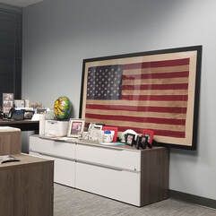 Vintage American Flags, First American Flag, Framed American Flag, Traditional Textiles, Basement Family Room, Framed Flag, Vintage Flag, Vintage American Flag, American Flags