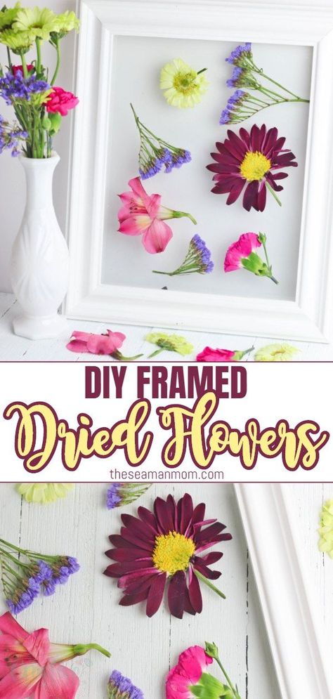 Preserve nature's most beautiful gifts with some framed dried flowers! A pressed flower frame is perfect to decorate your space and a great way to enjoy flowers' beauty all year long! #easypeasycreativeideas #flowers #pressedflowers #flowerscraft #pressedflowerscraft #driedflowers #driedflowerscrafts #homedecor Framed Dried Flowers, Framed Pressed Flowers, Pressed Flowers Art, Paper Flower Backdrop Diy, Dried Flowers Crafts, Pressed Flowers Diy, Pressed Flower Frame, Decorating Crafts, Pressed Flower Crafts