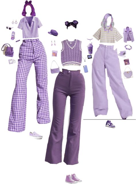 Simple Purple Outfits, Purple Christmas Outfit, Purple Outfits Casual, Purple Aesthetic Fashion, Purple Academia Outfit, Cute Outfits Purple, Plum Outfit, Dark Purple Outfit Ideas, Light Purple Outfit