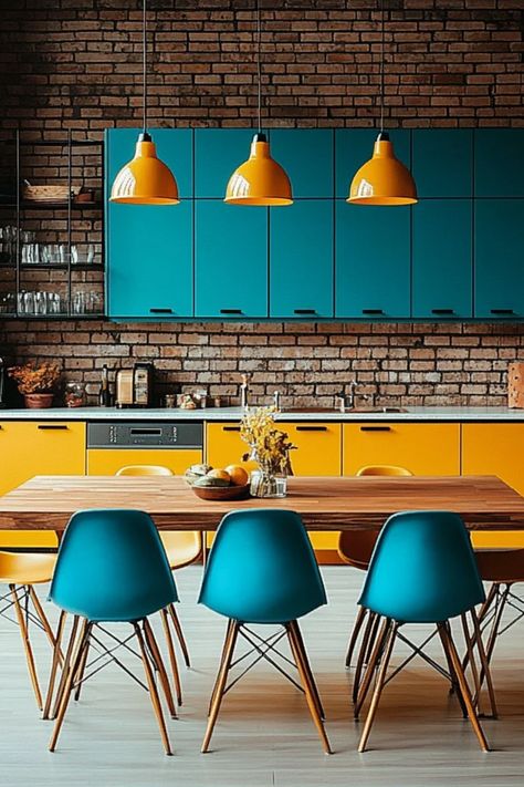 Pin showcasing colorful kitchen cabinet ideas featuring various bold and vibrant designs. This pin is perfect for those seeking inspiration for home decor in their kitchens with beautifully styled cabinets. Colorful Kitchen Cabinets, Make Cabinets, Kitchen Cabinet Inspiration, Cabinet Inspiration, Colorful Kitchen, Cabinet Style, Cabinet Ideas, Kitchen Cabinet Colors, Stunning Kitchens