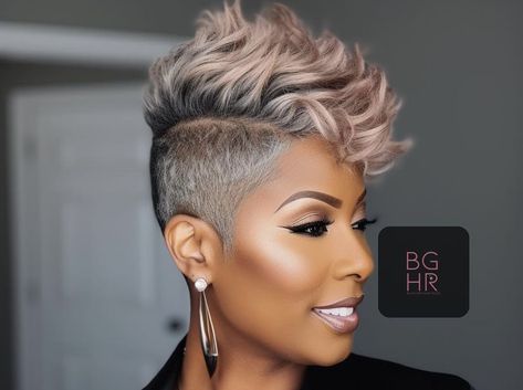 Short Women Haircuts, Short Pixie Hairstyle Women, Elegant Pixie Hairstyles, Beautiful Short Hairstyles, Black Girls Hair, Sleek Short Hair, Undercut Hair, Short Hairstyles For Black Women, Black Hair Short Cuts