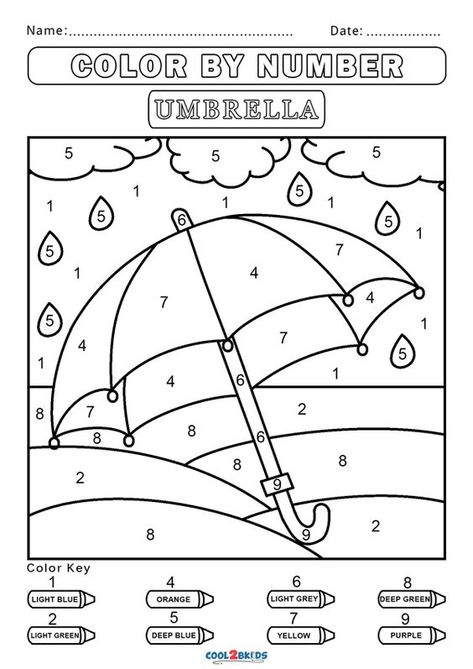 Free Color by Number Worksheets | Cool2bKids Weather Color By Number, Middle School Coloring Pages Free Printable, Color By Letter Free Printables, Color By Number Printable Free Preschool, Color By Shape, Color By Number Printable Free, Coloring Spring, Activity Pages For Kids Free Printables, Free Color By Number