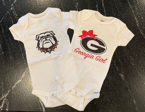 Uga Baby, College Football, Just For Fun, Onesies, Baby Onesies, Small Business, Unique Items Products, Football, Turn Ons