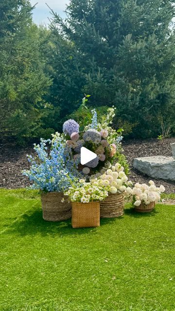 Michigan Wedding Florist || Alicia Gonzalez Winn on Instagram: "Don’t let anyone tell you that you need an arch or arbor for your wedding ceremony! The possibilities for ceremony backdrops are endless! We love when we are able to think outside the box with clients like this cute wicker basket installation for Makayla and Erik! 🤍  #weddingflorist #weddingceremony #wedding #michiganflorist #michiganwedding" Wedding Ceremony Flowers, Ceremony Arch, Ceremony Flowers, August 25, Ceremony Backdrop, Outside The Box, Wicker Basket, Michigan Wedding, Thinking Outside The Box