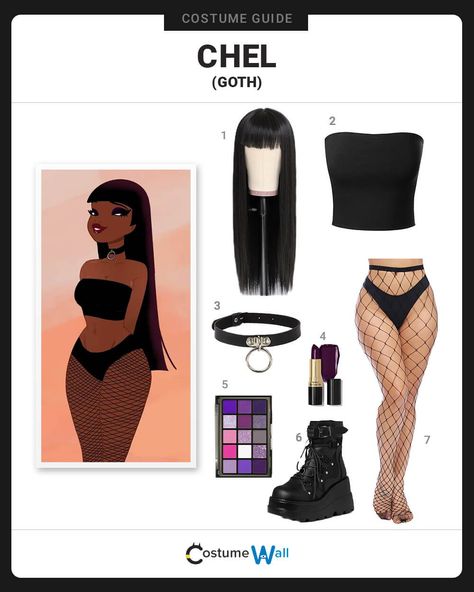 Chel (Goth) Costume At Home Halloween Costumes, Goth Goddess, Miguel And Tulio, Goth Halloween Costume, Violet Lipstick, The Road To El Dorado, Road To El Dorado, Home Halloween Costumes, Goth Costume