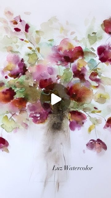 Watercolor Instruction Videos, Watercolor Ar, Abstract Watercolor Flower, Watercolor Painting Techniques, Watercolor Paintings Tutorials, Easy Watercolor, Watercolor Inspiration, Watercolour Tutorials, Watercolor Artist