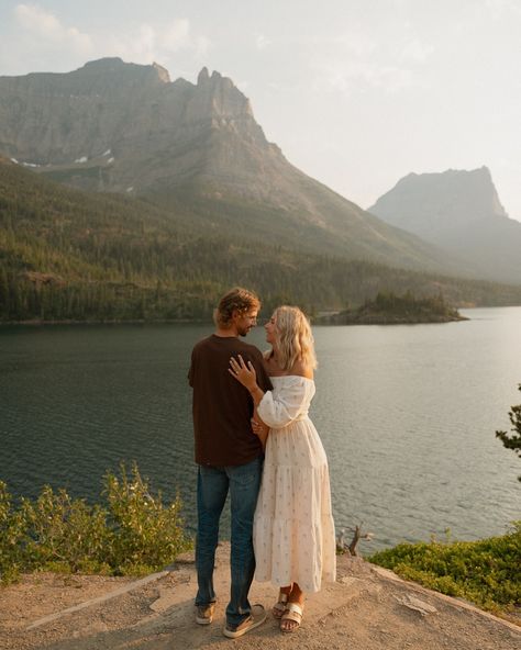 Engagement photos after surprise proposal in Glacier National Park 😍👏🏼 doesn’t get much better than that! Take me back 😭 #engaged #engagementphotos #proposal #glaciernationalpark #montanaengagement #destinationphotographer Proposal Photos Surprise, Proposal Pictures, Proposal Photos, Surprise Proposal, Proposal Engagement, Nc Wedding, Glacier National Park, Engagement Shoots, Montana